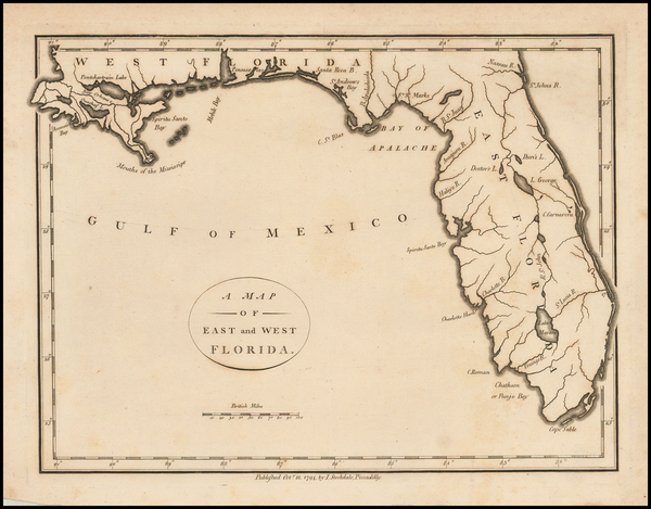 35-Florida and South Map By John Stockdale