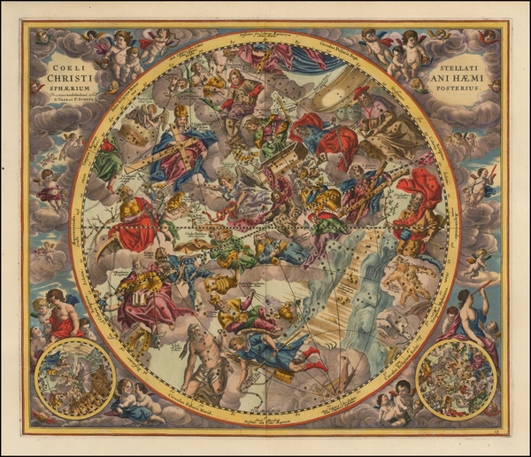 38-Celestial Maps Map By Andreas Cellarius