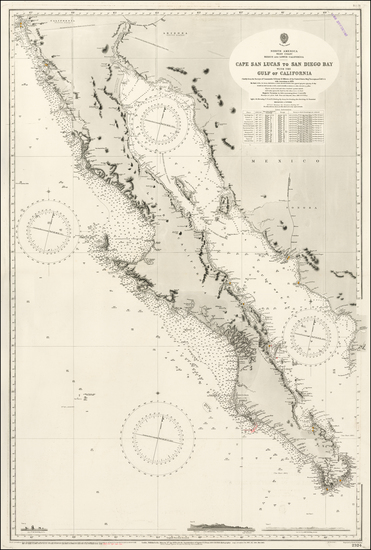 84-Baja California and California Map By British Admiralty