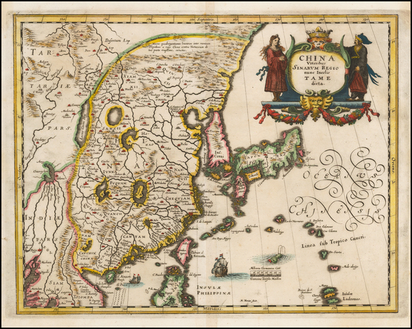 47-China, Japan and Korea Map By Matthaus Merian