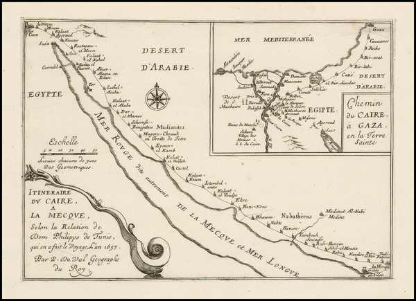 91-Middle East, Arabian Peninsula and Egypt Map By Pierre Du Val