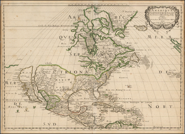 3-Midwest, North America and California Map By Nicolas Sanson