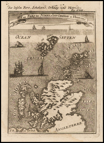 62-Scotland Map By Alain Manesson Mallet