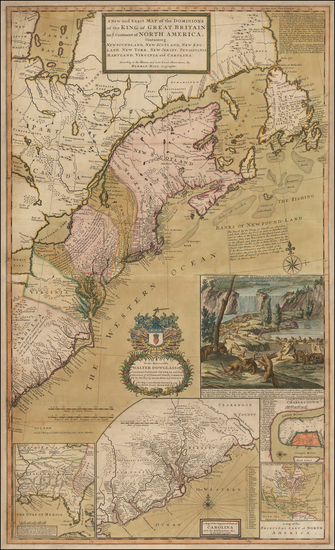 11-United States, New England, Mid-Atlantic and Southeast Map By Herman Moll