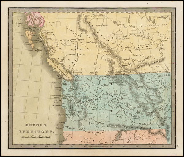 61-Pacific Northwest, Oregon, Washington and Canada Map By Jeremiah Greenleaf