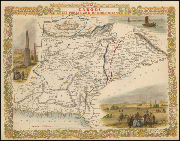 53-India, Central Asia & Caucasus and Middle East Map By John Tallis