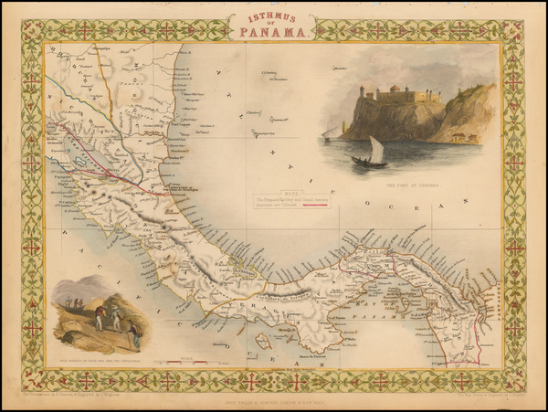 8-Central America Map By John Tallis