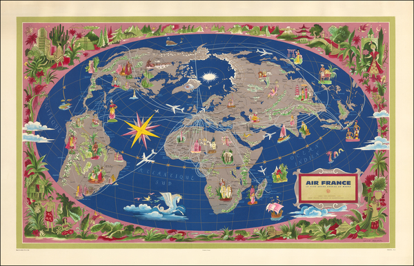 4-World, World, Atlantic Ocean, Europe, Europe, Asia, Asia, Africa and Africa Map By Lucien Bouch