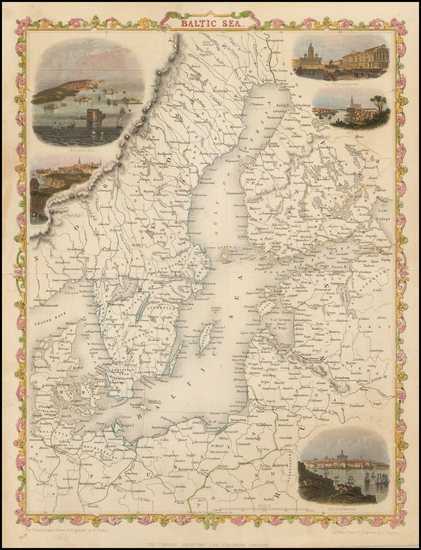 25-Poland, Russia, Baltic Countries, Scandinavia and Sweden Map By John Rapkin