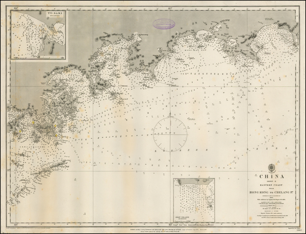 17-China and Hong Kong Map By British Admiralty