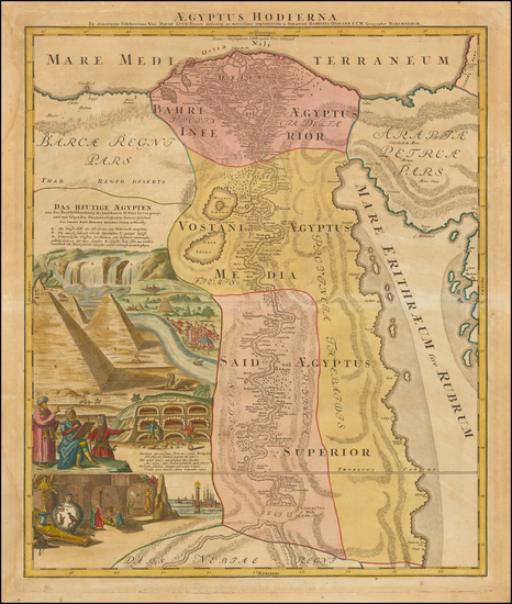 30-Middle East and Egypt Map By Johann Baptist Homann