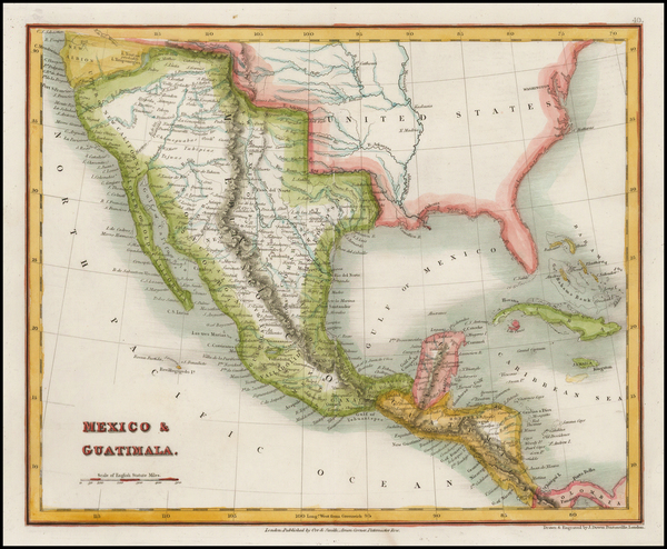 97-Texas, Southwest, Rocky Mountains, Mexico and California Map By John Dower