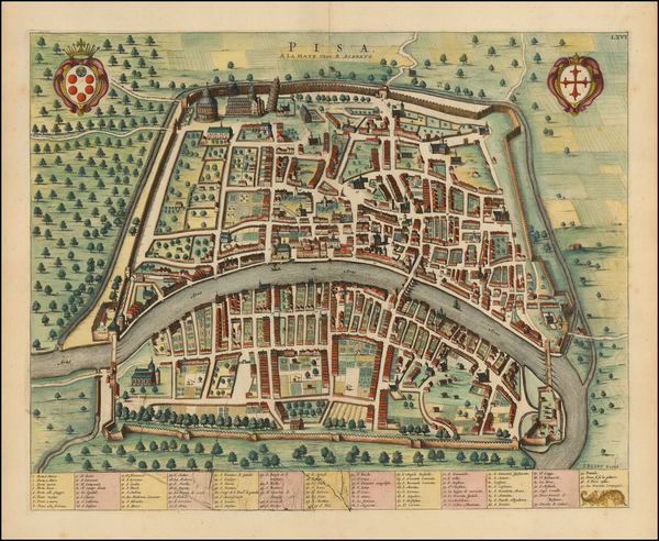 80-Northern Italy and Other Italian Cities Map By Johannes Blaeu