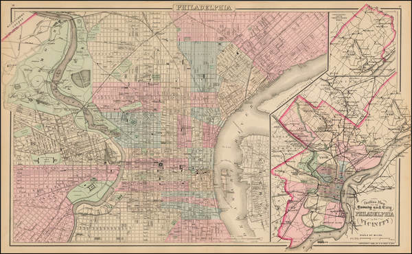 64-New England and Pennsylvania Map By O.W. Gray