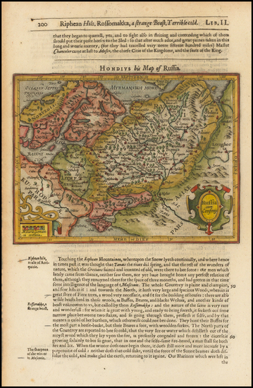 87-Russia, Baltic Countries, Balkans, Scandinavia and Russia in Asia Map By Jodocus Hondius / Samu