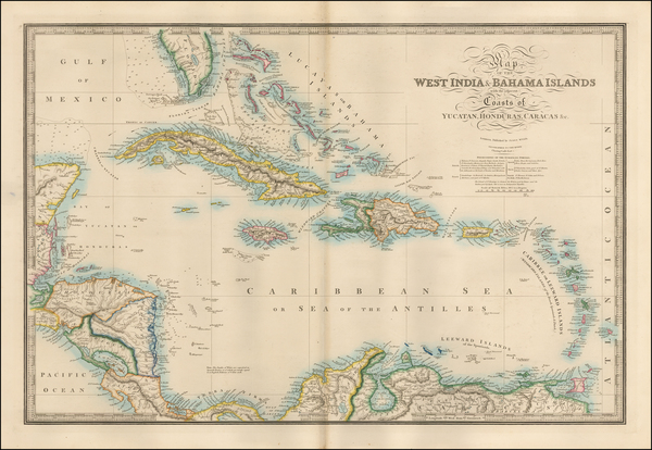 78-Florida, Caribbean and Central America Map By James Wyld