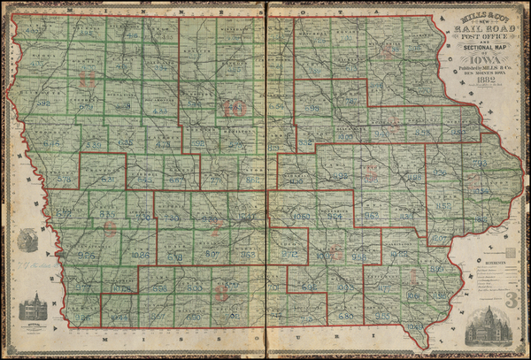 36-Plains Map By Mills & Co.