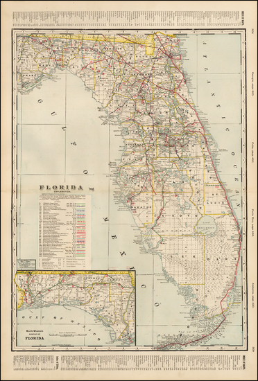 49-Florida Map By George F. Cram