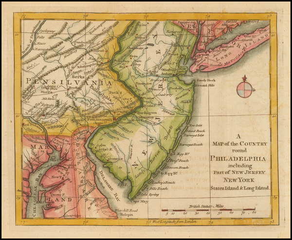 20-Mid-Atlantic Map By Gentleman's Magazine