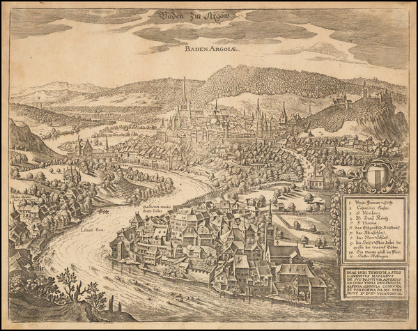 19-Switzerland Map By Matthaus Merian