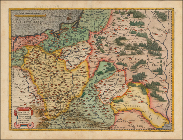 91-Poland and Baltic Countries Map By Abraham Ortelius