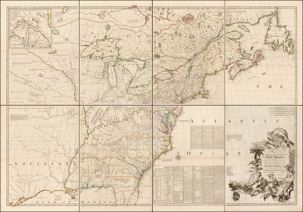 97-United States, New England, Mid-Atlantic, Southeast, Midwest and North America Map By John Mitc