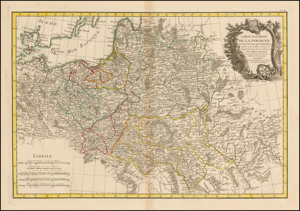 43-Poland and Baltic Countries Map By Giovanni Antonio Rizzi-Zannoni