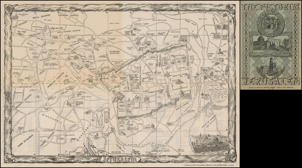 90-Holy Land Map By Beyt-Ul-Makdes Library 