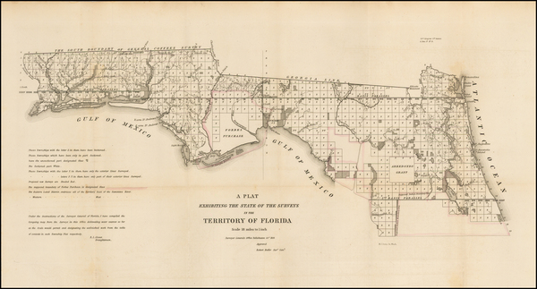 6-Florida Map By U.S. Surveyor General