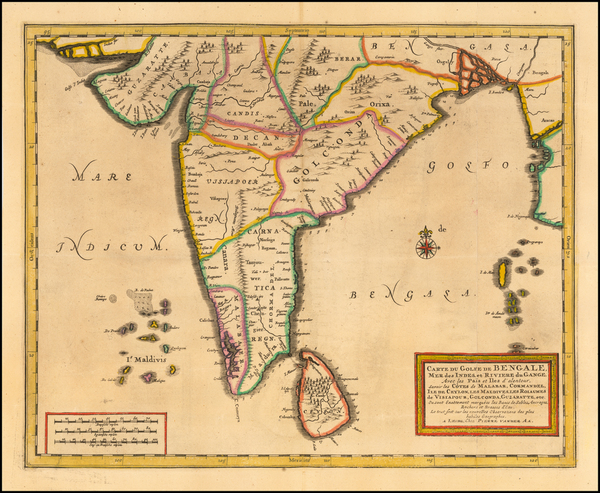 93-India and Other Islands Map By Pieter van der Aa