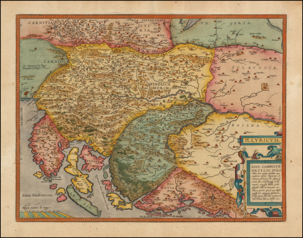 33-Balkans Map By Abraham Ortelius