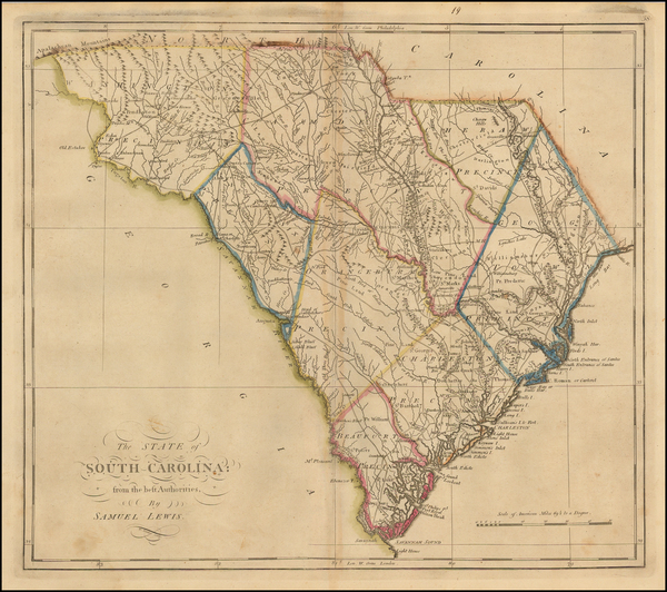 43-Southeast Map By Mathew Carey