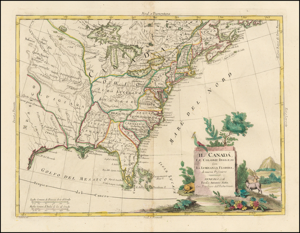 70-United States, Midwest and Canada Map By Antonio Zatta