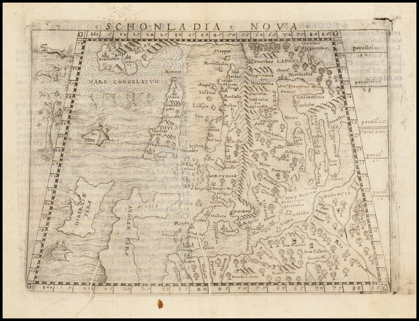 41-Baltic Countries, Scandinavia and Iceland Map By Giacomo Gastaldi