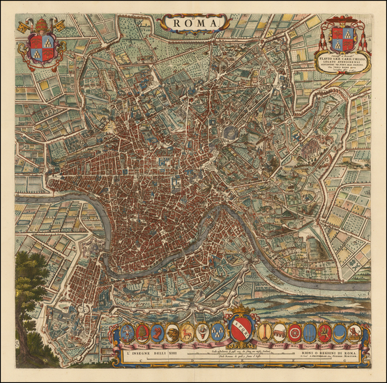 83-Italy Map By Willem Janszoon Blaeu / Cornelis Mortier