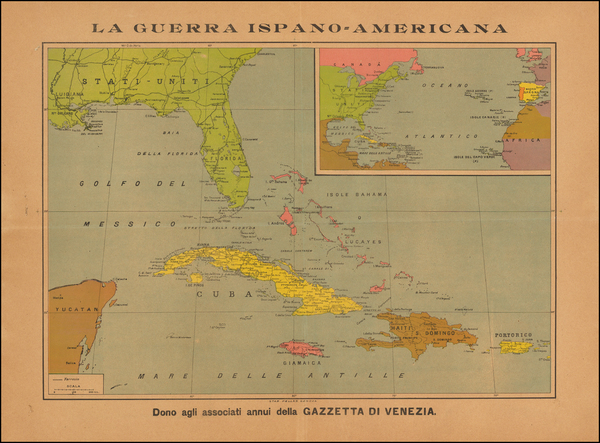 31-Florida, South, Southeast and Caribbean Map By Stab. Pellas