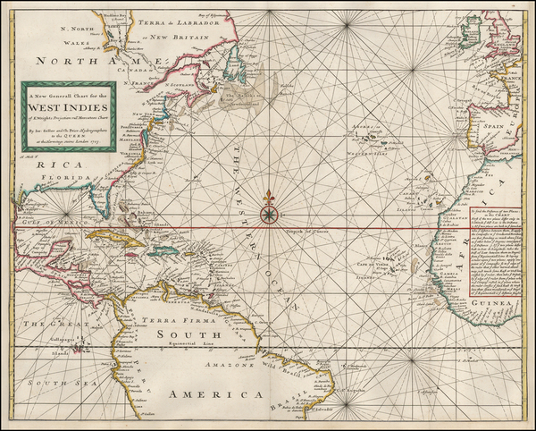 54-Atlantic Ocean, United States, Southeast, North America, Caribbean and West Africa Map By Charl