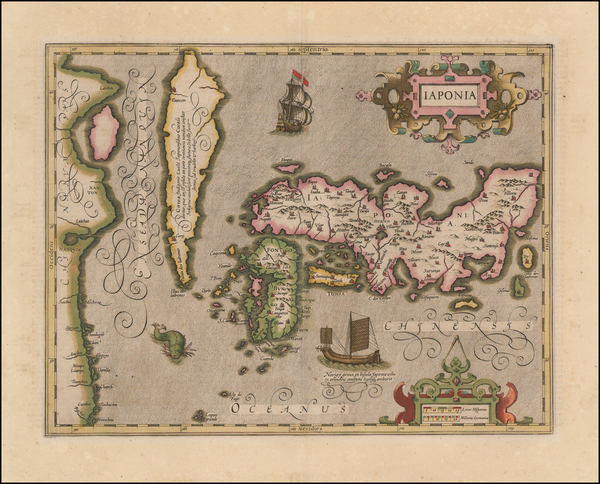 10-Japan and Korea Map By Jodocus Hondius