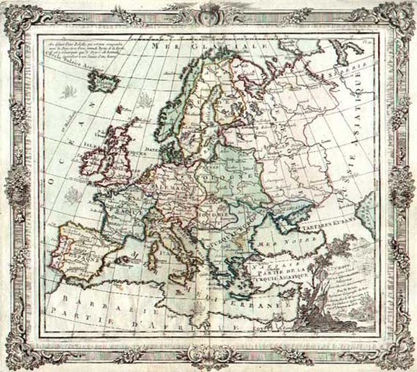 78-Europe and Europe Map By Louis Brion de la Tour