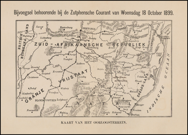 31-South Africa Map By Zutphensche Courant 