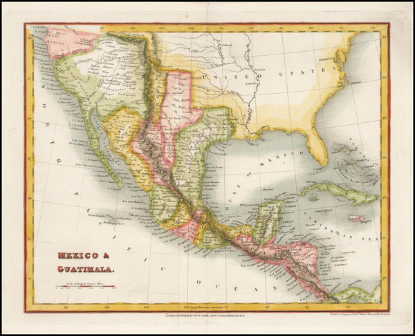 32-Texas, Southwest, Rocky Mountains, Mexico and California Map By John Dower