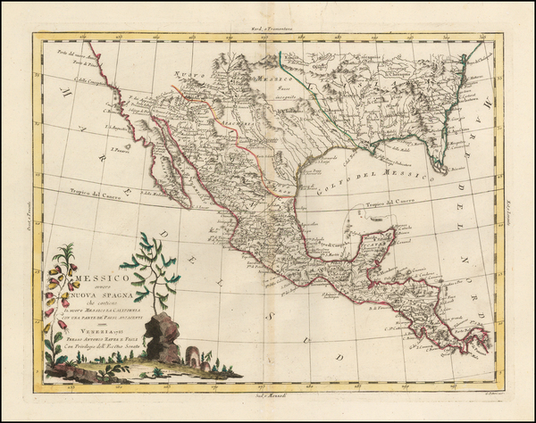 19-South, Texas, Plains, Southwest and Mexico Map By Antonio Zatta