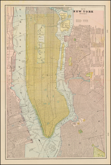 22-New York City Map By George F. Cram