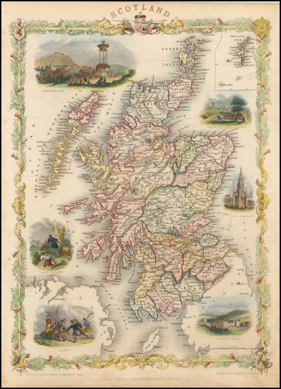 17-Scotland Map By John Tallis