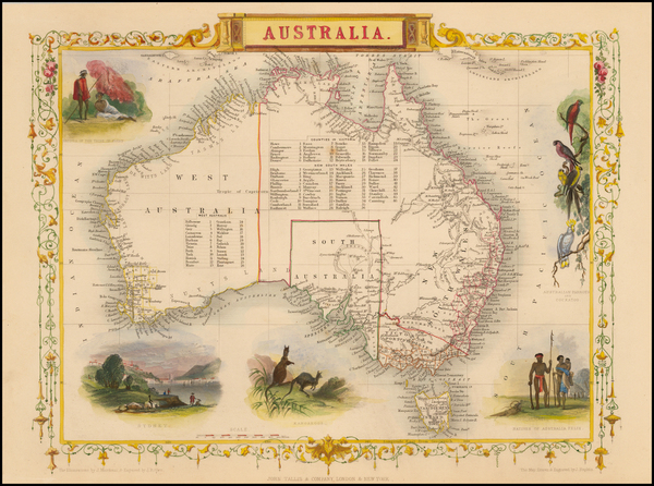 53-Australia Map By John Tallis