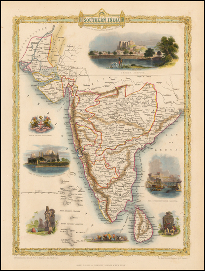 70-India and Other Islands Map By John Tallis