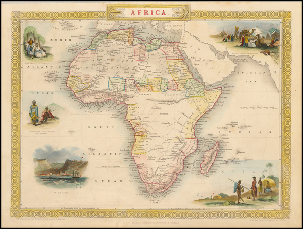 46-Africa and Africa Map By John Tallis