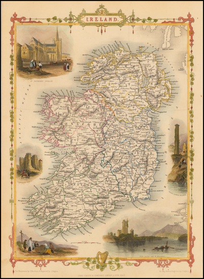 21-Ireland Map By John Tallis
