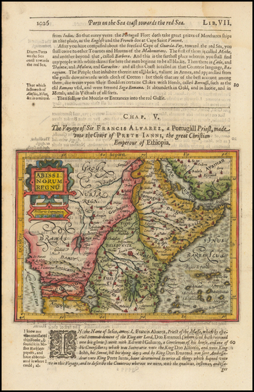 91-East Africa and West Africa Map By Jodocus Hondius / Samuel Purchas