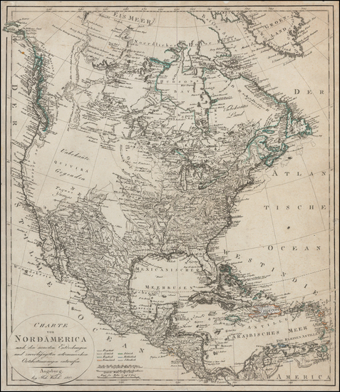 58-North America Map By Johann Walch